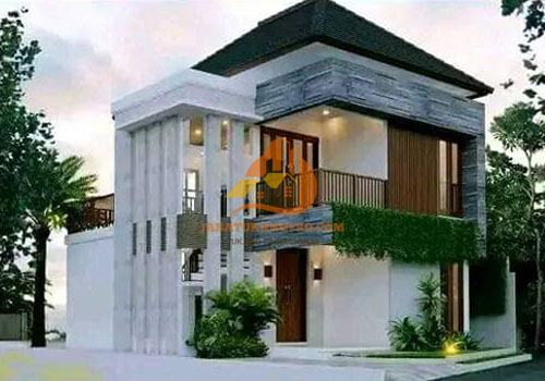 Desain penambahan balkon dan terasan rumah estetik