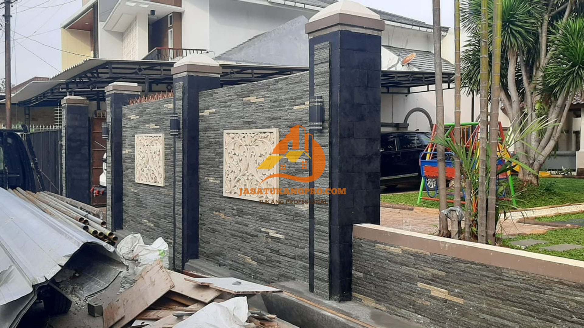 Bengkel Las Jakarta Timur, tukang las panggilan bikin pagar tempa alferon model klasik mewah